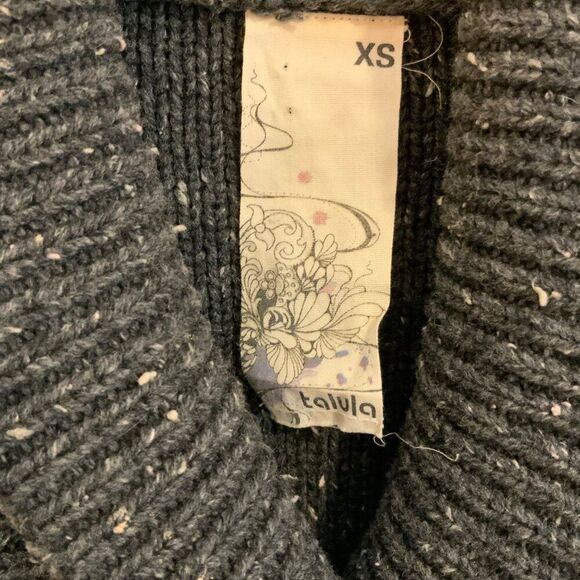 Talulah Charcoal Grey Lambswool Knit Long Sleeve Mini Dress XS - Picture 4 of 11